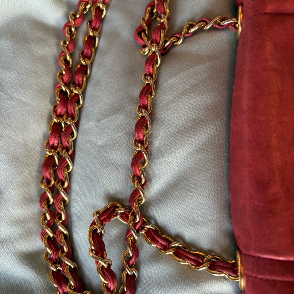 Chanel Red Leather Shoulder Bag - Picture 9 of 15